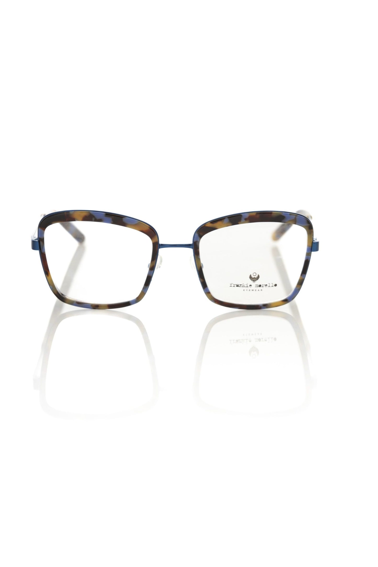 Frankie Morello Blue Metallic Women Eyeglass Frame Frankie Morello