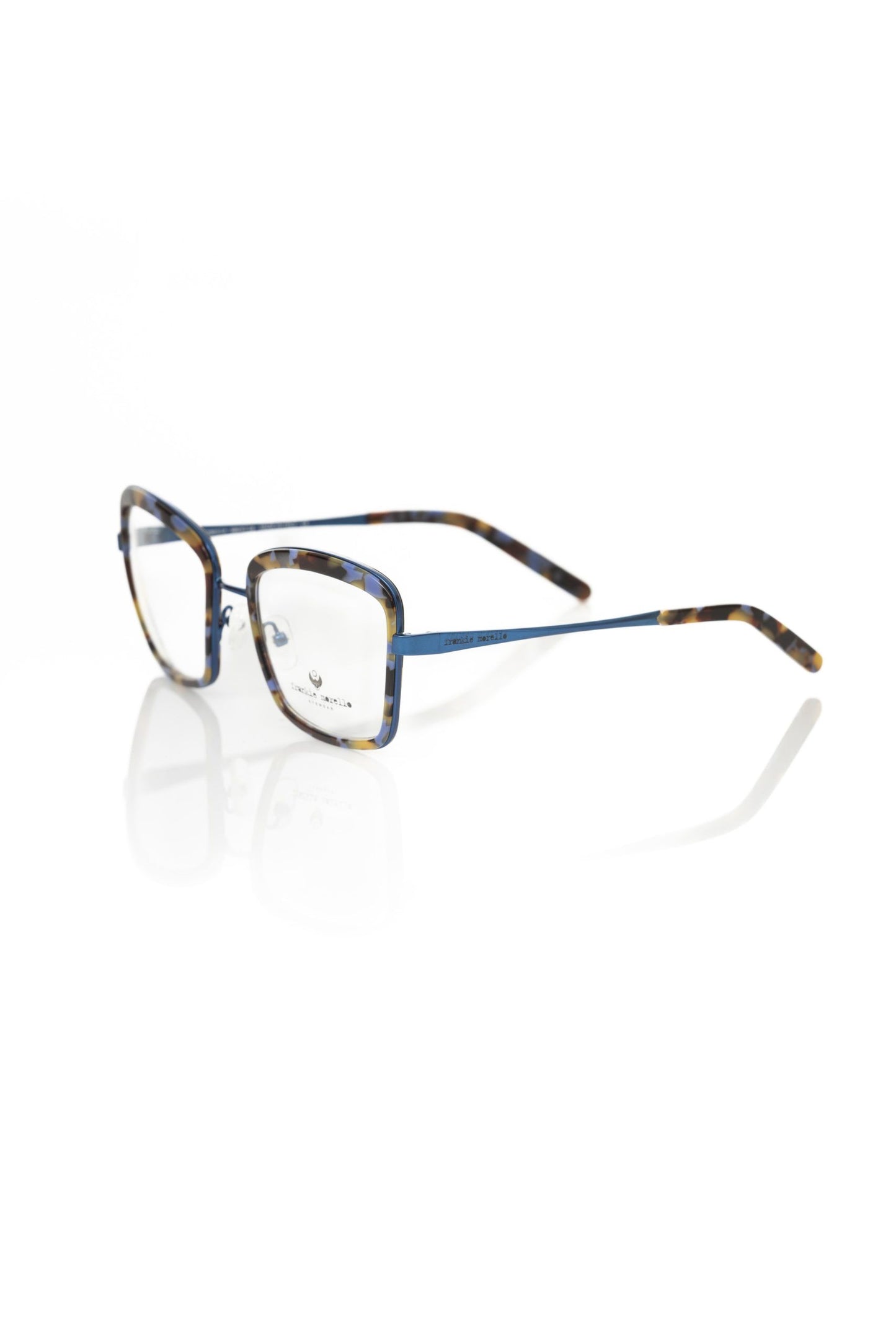 Frankie Morello Blue Metallic Women Eyeglass Frame Frankie Morello