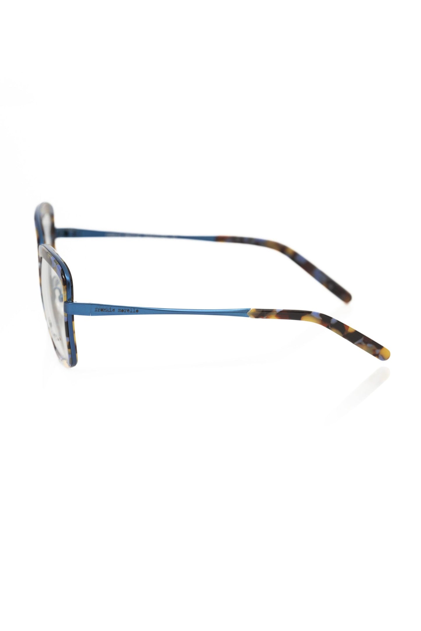 Frankie Morello Blue Metallic Women Eyeglass Frame Frankie Morello