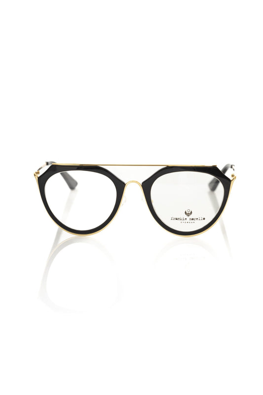 Frankie Morello Aviator-Style Chic Eyeglasses with Gold Accents Frankie Morello