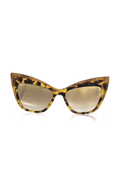 Frankie Morello Yellow Acetate Women Sunglass Frankie Morello