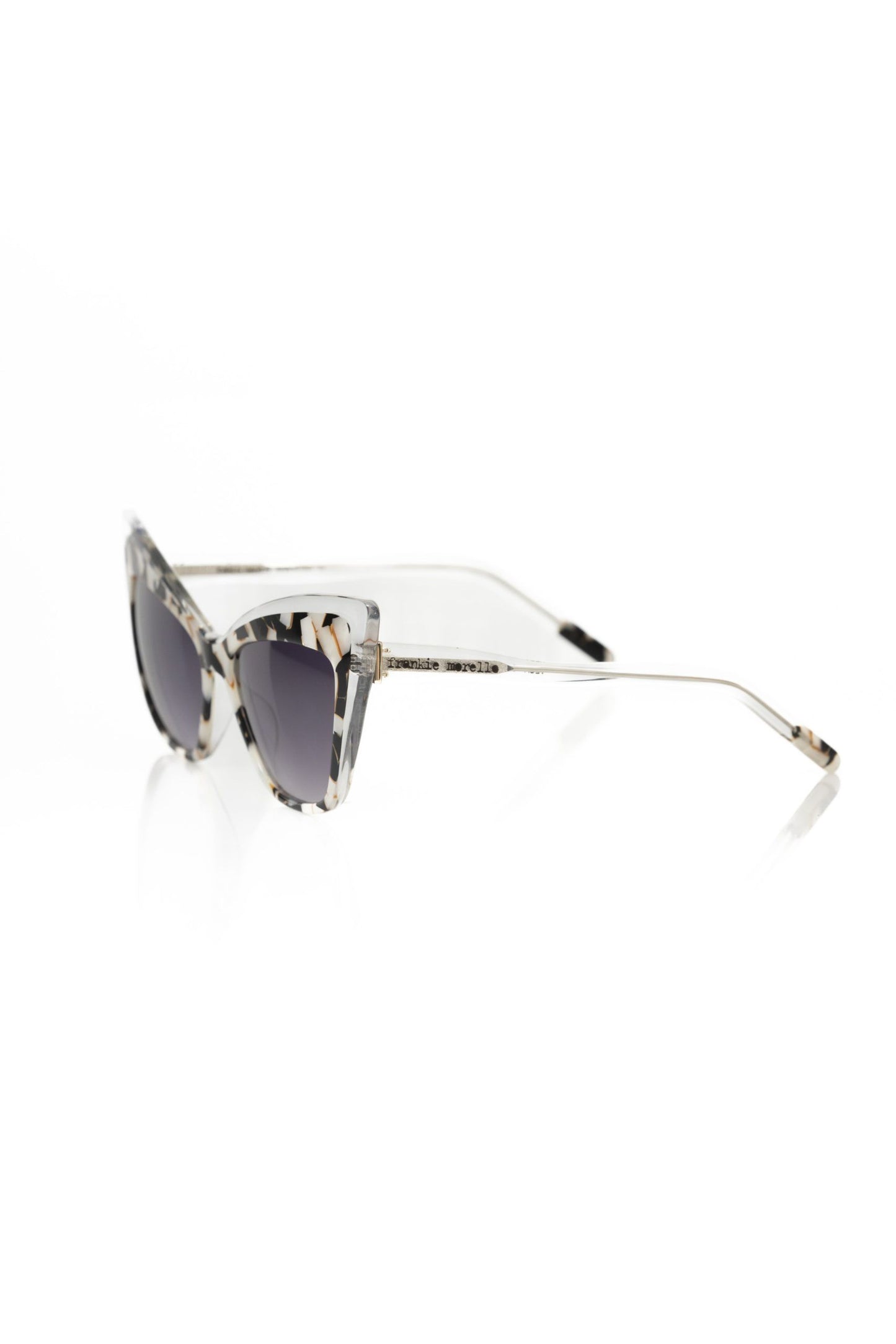 Frankie Morello Black Acetate Women Sunglasses Frankie Morello