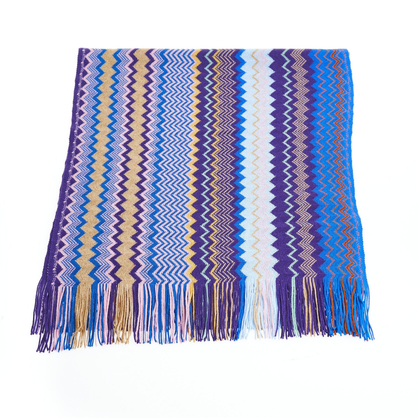 Missoni Geometric Pattern Fringed Luxury Scarf Missoni