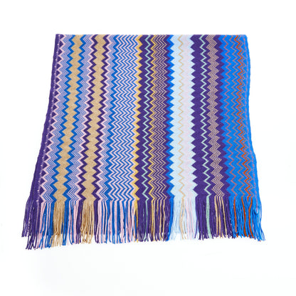 Missoni Geometric Pattern Fringed Luxury Scarf Missoni