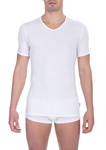 Bikkembergs White Cotton Men's T-Shirt Bikkembergs