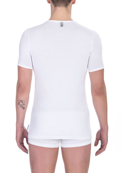 Bikkembergs White Cotton Men's T-Shirt Bikkembergs