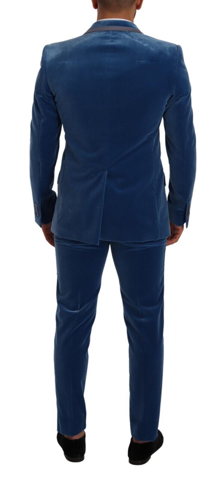 Dolce & Gabbana Elegant Velvet Blue Slim Fit Suit Dolce & Gabbana