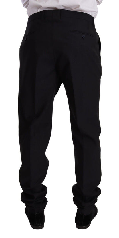 Dolce & Gabbana Elegant Navy Slim Fit Wool Silk Two-Piece Suit Dolce & Gabbana