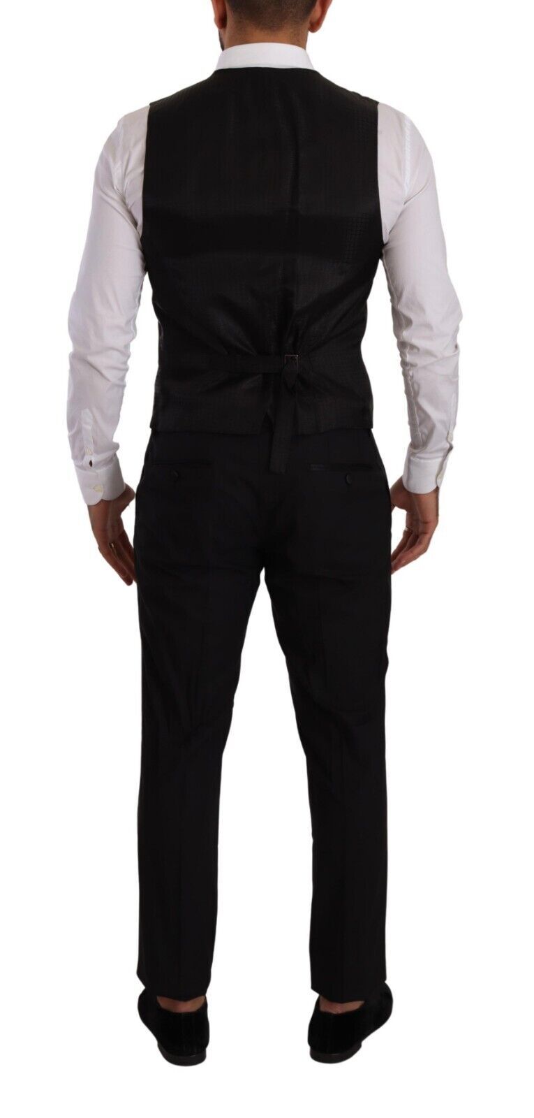 Dolce & Gabbana Elegant Black Three-Piece Martini Fit Suit Dolce & Gabbana