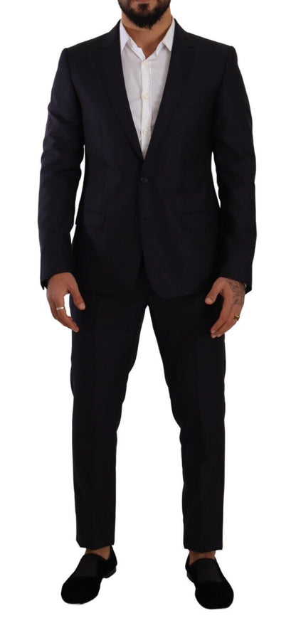 Dolce & Gabbana Elegant Slim Fit Wool Silk Cashmere Men's Suit Dolce & Gabbana