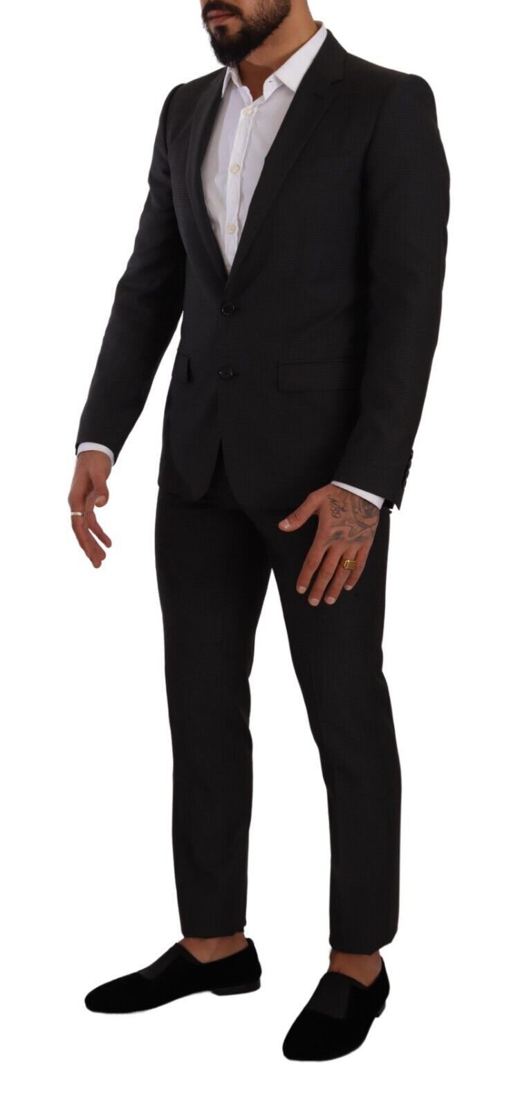 Dolce & Gabbana Elegant Black Wool Martini Suit Dolce & Gabbana