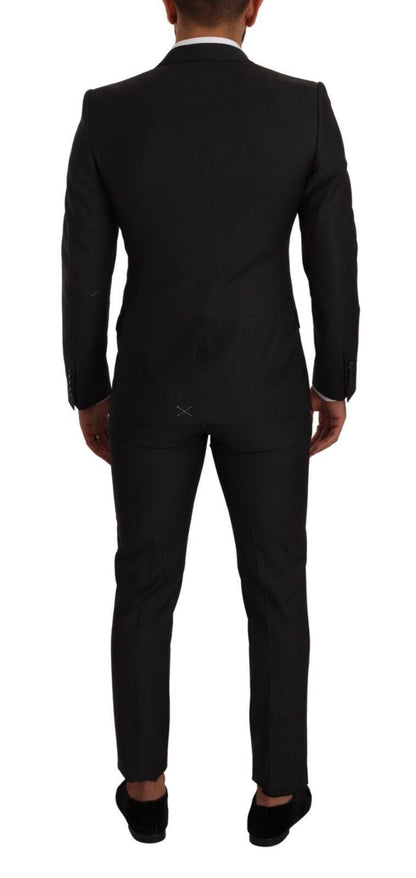 Dolce & Gabbana Elegant Black Wool Martini Suit Dolce & Gabbana