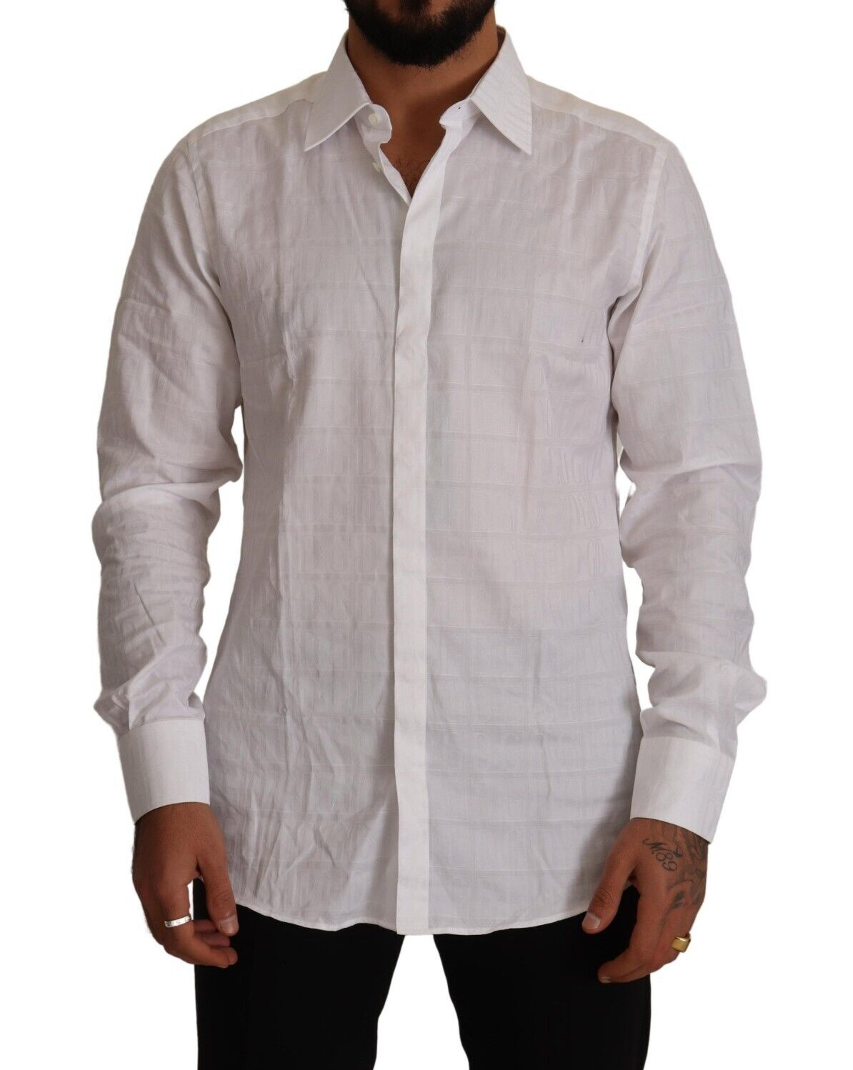 Dolce & Gabbana Elegant White Cotton Dress Shirt - Slim Fit Dolce & Gabbana