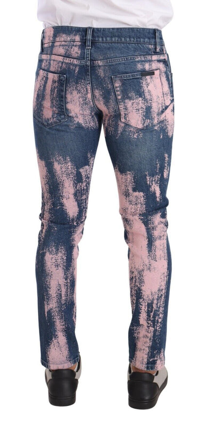 Dolce & Gabbana Elegant Skinny Slim Fit Denim Jeans in Tie Dye Dolce & Gabbana