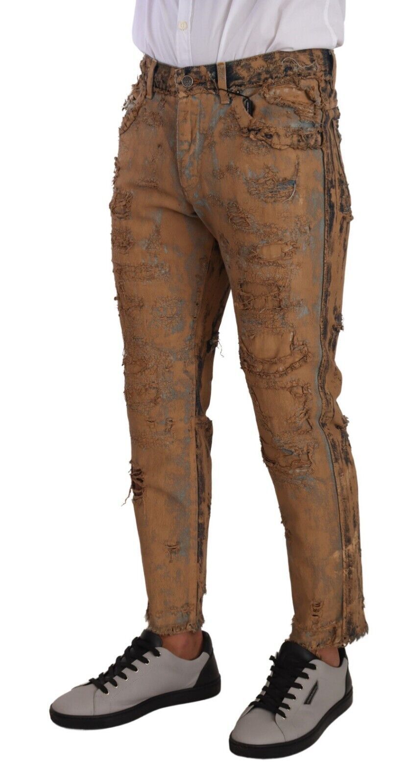 Dolce & Gabbana Authentic Distressed Denim Classic Trousers Dolce & Gabbana