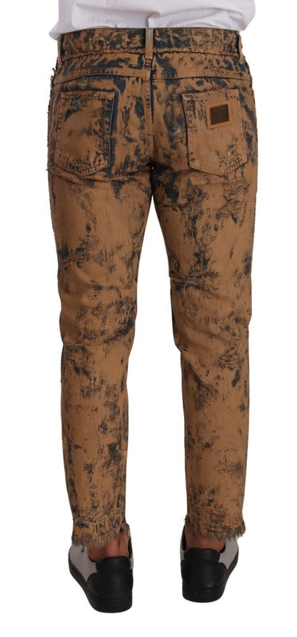 Dolce & Gabbana Authentic Distressed Denim Classic Trousers Dolce & Gabbana