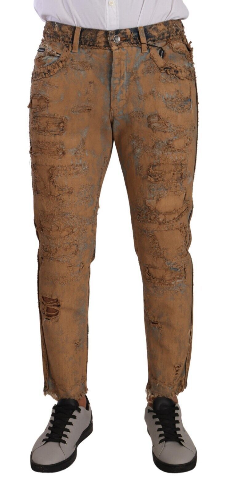 Dolce & Gabbana Authentic Distressed Denim Classic Trousers Dolce & Gabbana