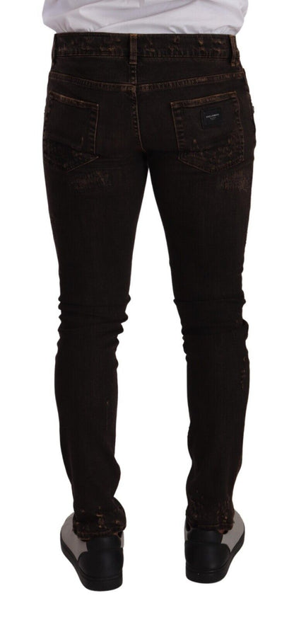 Dolce & Gabbana Slim Fit Distressed Skinny Denim Jeans Dolce & Gabbana