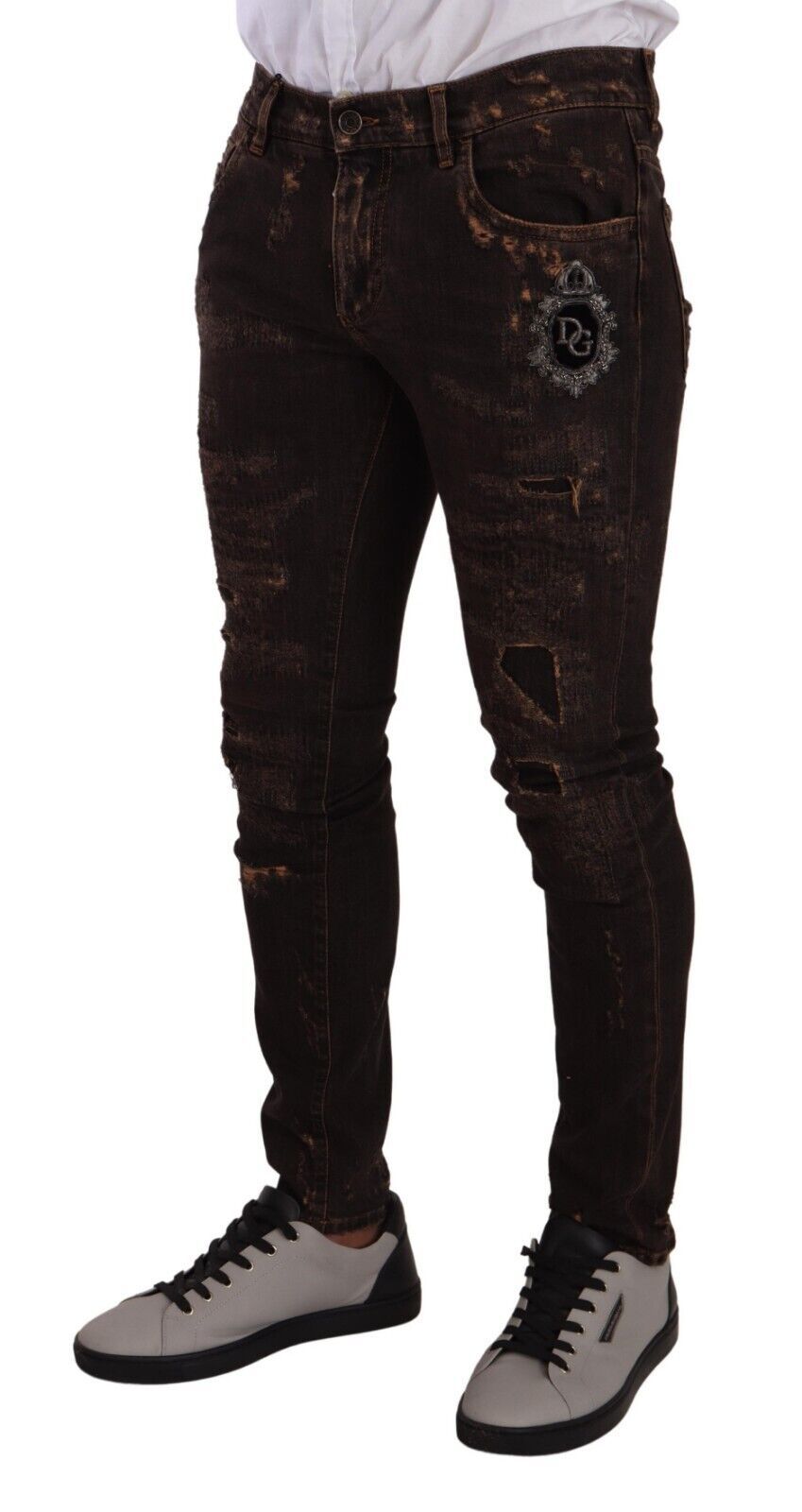 Dolce & Gabbana Slim Fit Distressed Skinny Denim Jeans Dolce & Gabbana