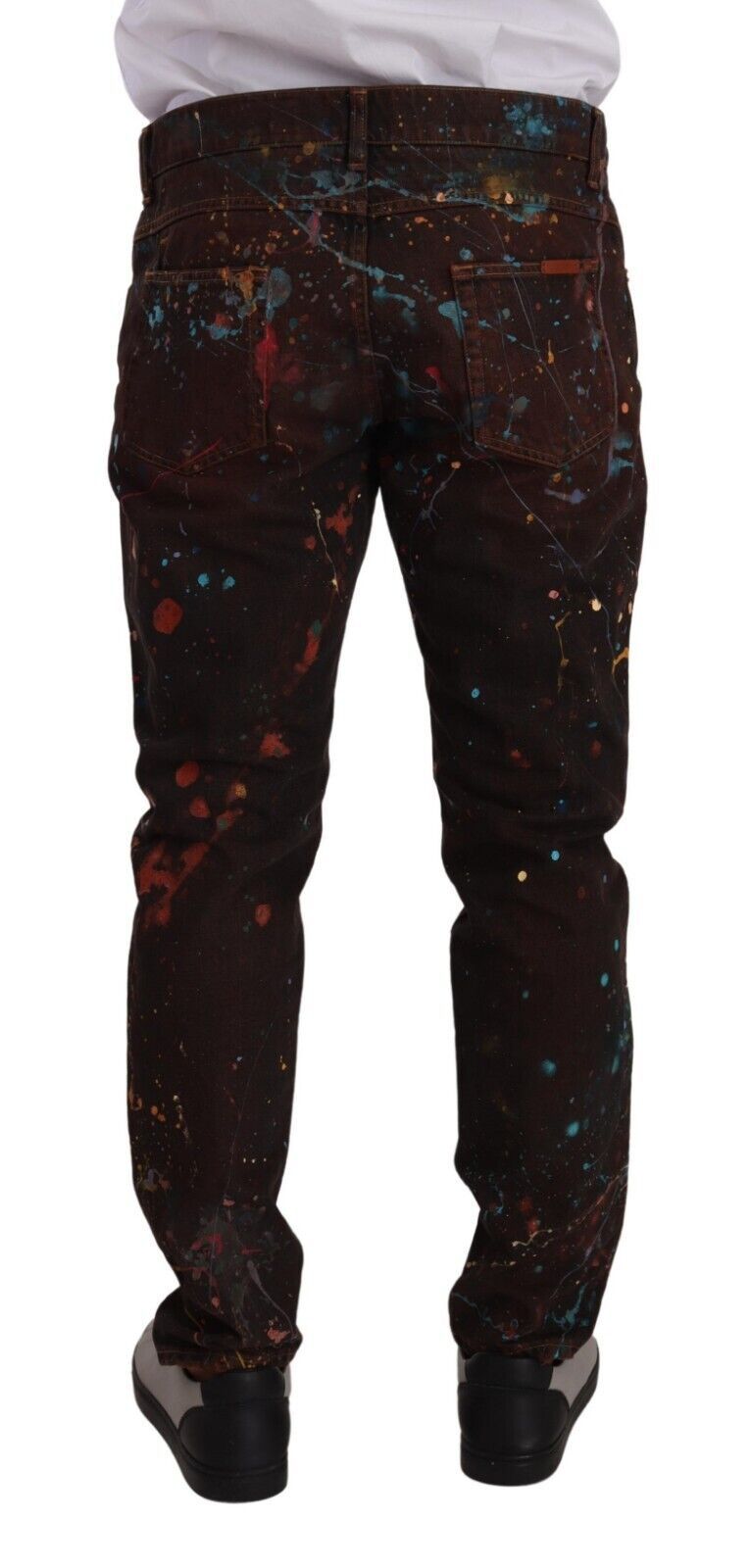 Dolce & Gabbana Elegant Multicolored Painted Denim Jeans Dolce & Gabbana