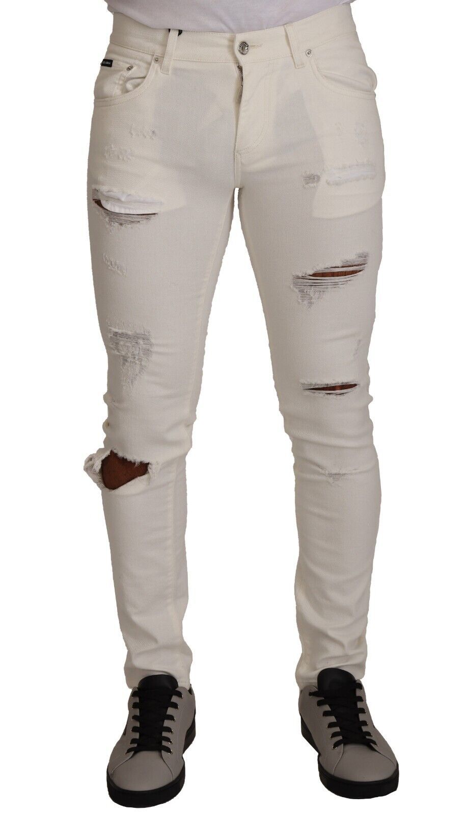 Dolce & Gabbana Elegant White Skinny Denim Jeans Dolce & Gabbana