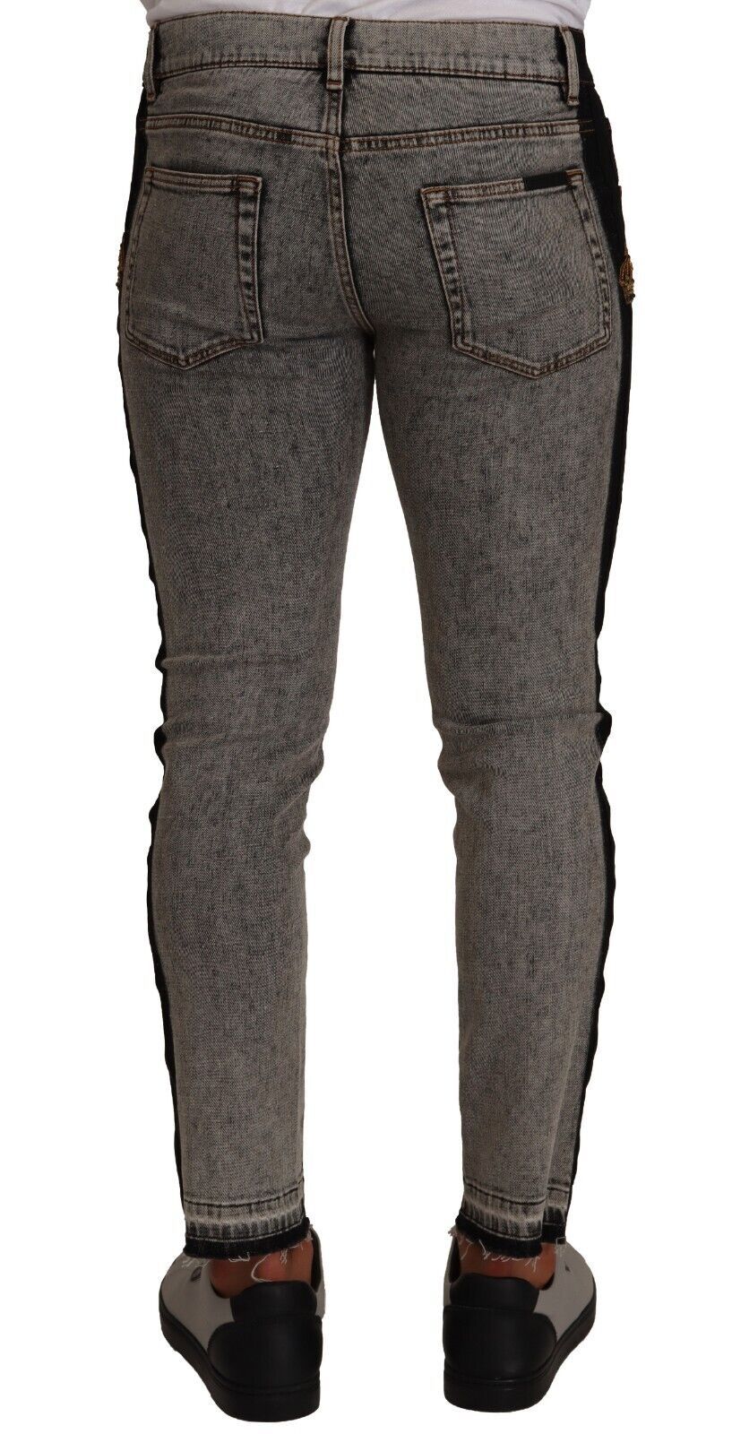 Dolce & Gabbana Chic Embellished Crown Skinny Jeans Dolce & Gabbana