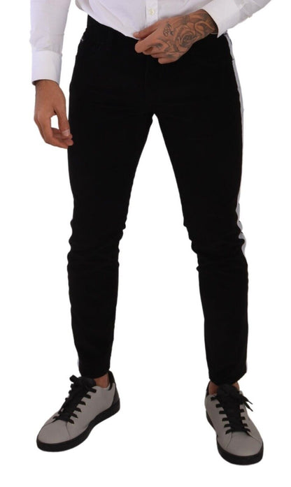 Dolce & Gabbana Elegant Slim-Fit Cotton Black Jeans Dolce & Gabbana