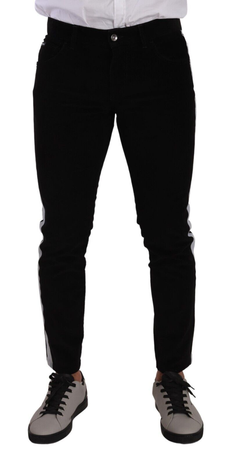 Dolce & Gabbana Elegant Slim-Fit Cotton Black Jeans Dolce & Gabbana