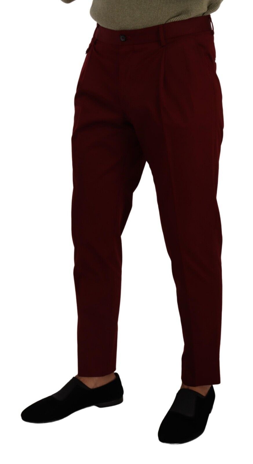 Dolce & Gabbana Elegant Dark Red Dress Chinos for Men Dolce & Gabbana