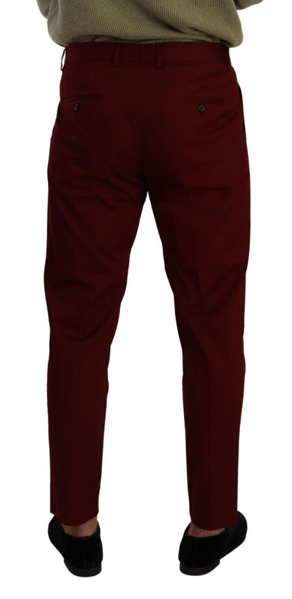 Dolce & Gabbana Elegant Dark Red Dress Chinos for Men Dolce & Gabbana