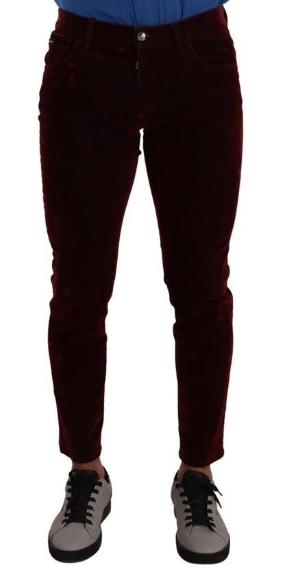 Dolce & Gabbana Bordeaux Slim Fit Skinny Jeans Dolce & Gabbana