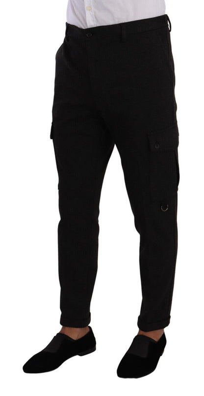 Dolce & Gabbana Sleek Skinny Cargo Pants in Timeless Black Dolce & Gabbana