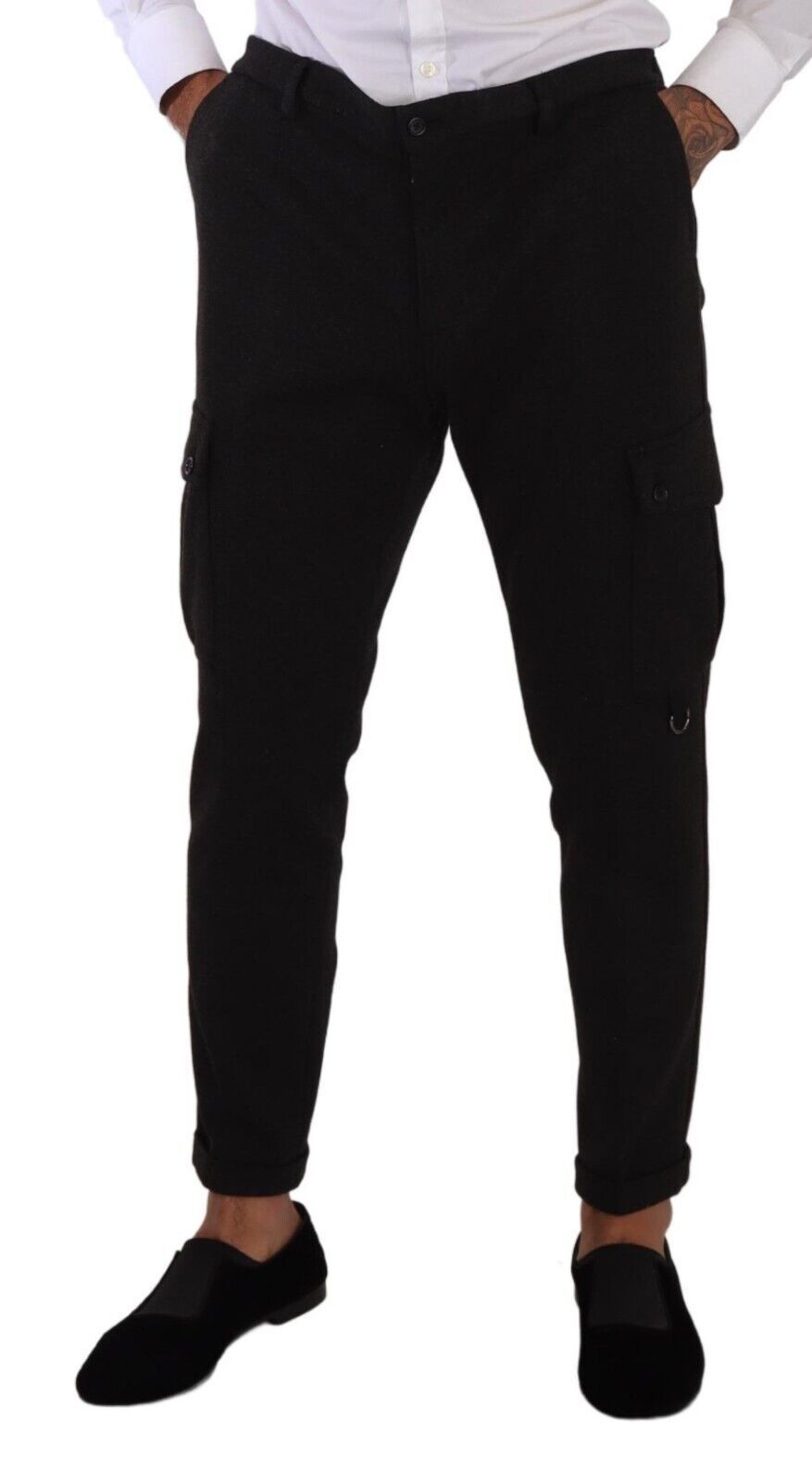 Dolce & Gabbana Sleek Skinny Cargo Pants in Timeless Black Dolce & Gabbana