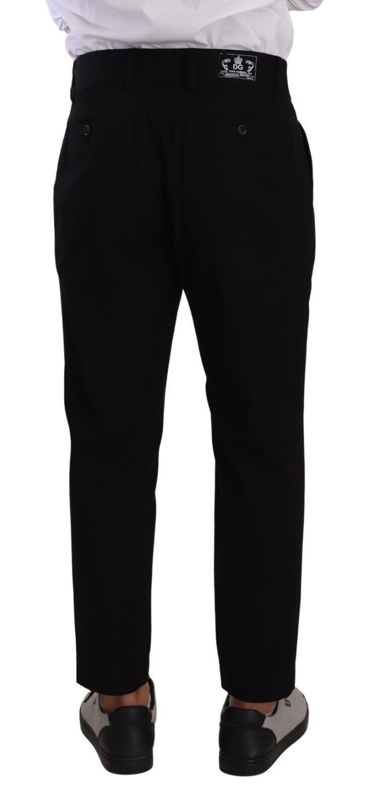 Dolce & Gabbana Elegant Tapered Black Cotton Chinos Dolce & Gabbana