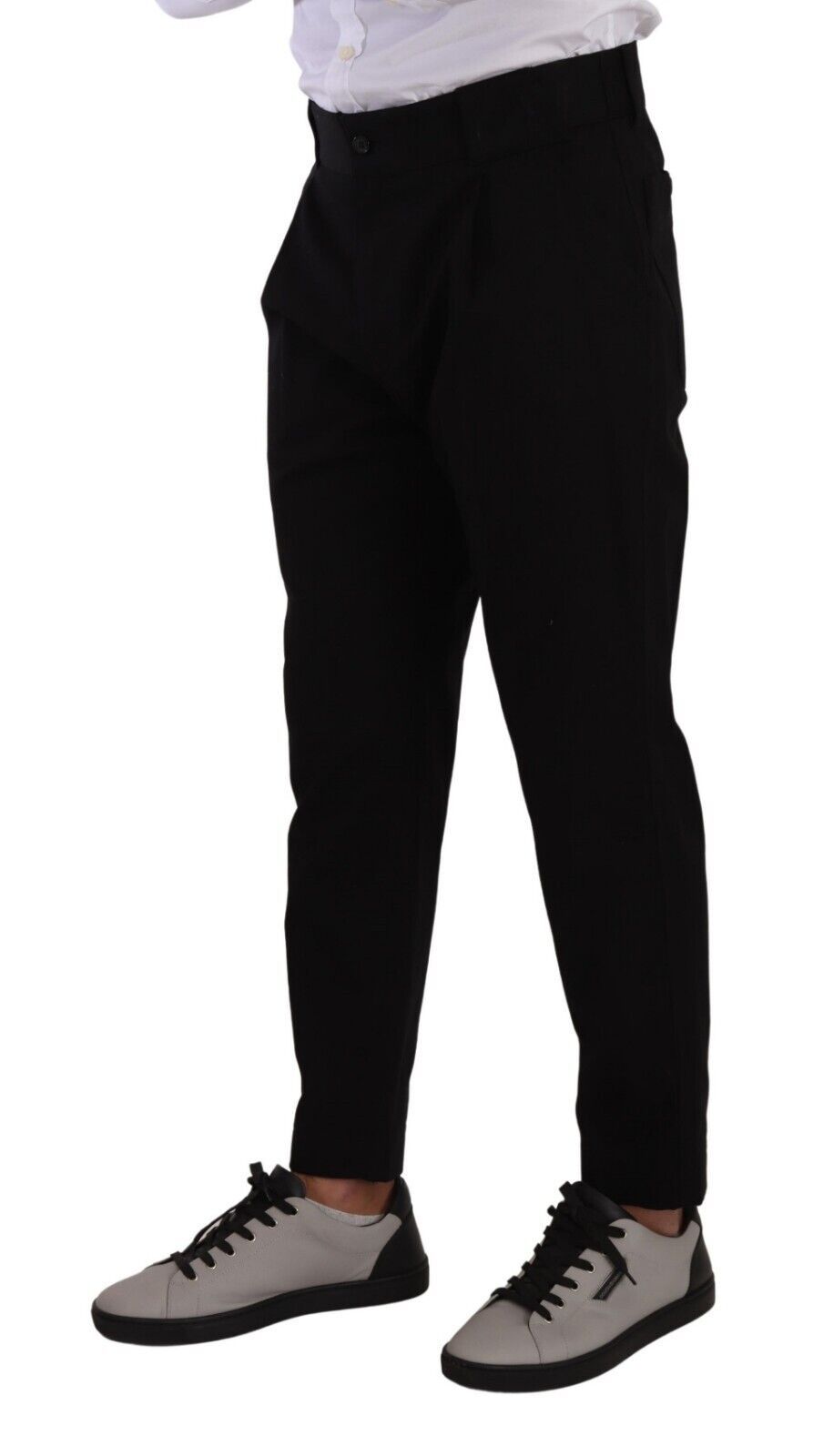 Dolce & Gabbana Elegant Tapered Black Cotton Chinos Dolce & Gabbana