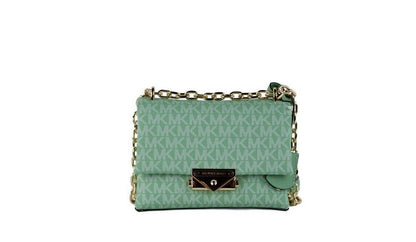 Michael Kors Cece Small Sea Green Signature PVC Convertible Flap Crossbody Bag Michael Kors