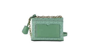 Michael Kors Cece Small Sea Green Signature PVC Convertible Flap Crossbody Bag Michael Kors