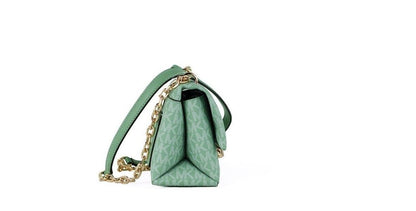 Michael Kors Cece Small Sea Green Signature PVC Convertible Flap Crossbody Bag Michael Kors