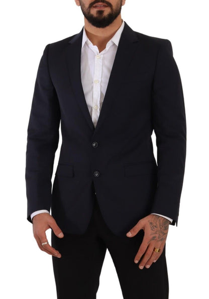 Dolce & Gabbana Sleek Navy Martini Slim Fit Wool Blazer Dolce & Gabbana