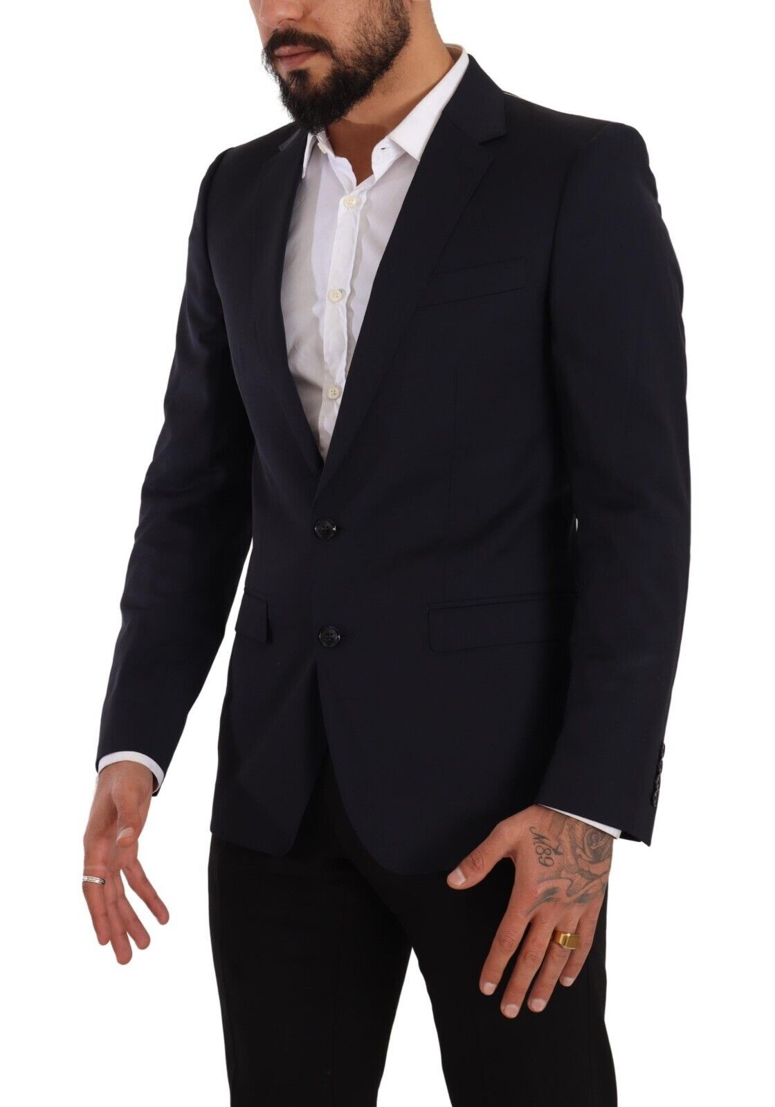 Dolce & Gabbana Sleek Navy Martini Slim Fit Wool Blazer Dolce & Gabbana