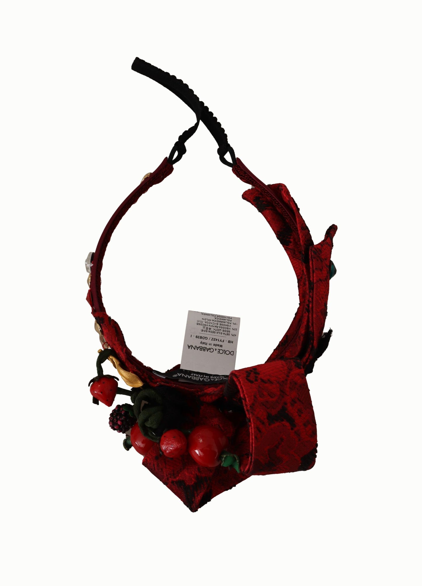 Dolce & Gabbana Cherry Sicily Embellished Red Diadem Dolce & Gabbana