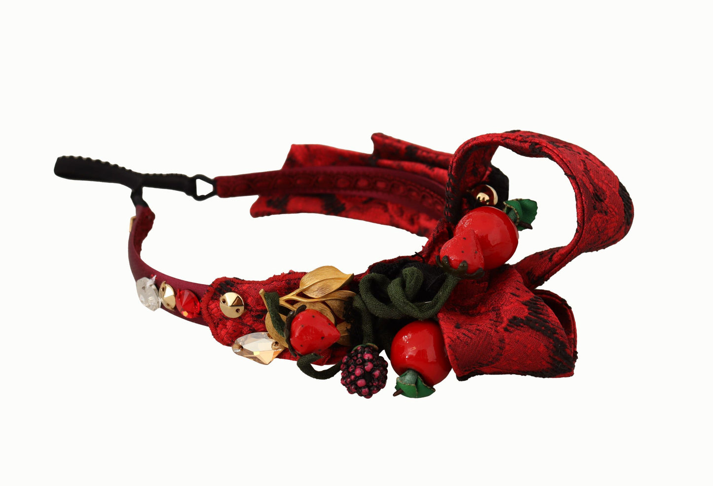 Dolce & Gabbana Cherry Sicily Embellished Red Diadem Dolce & Gabbana