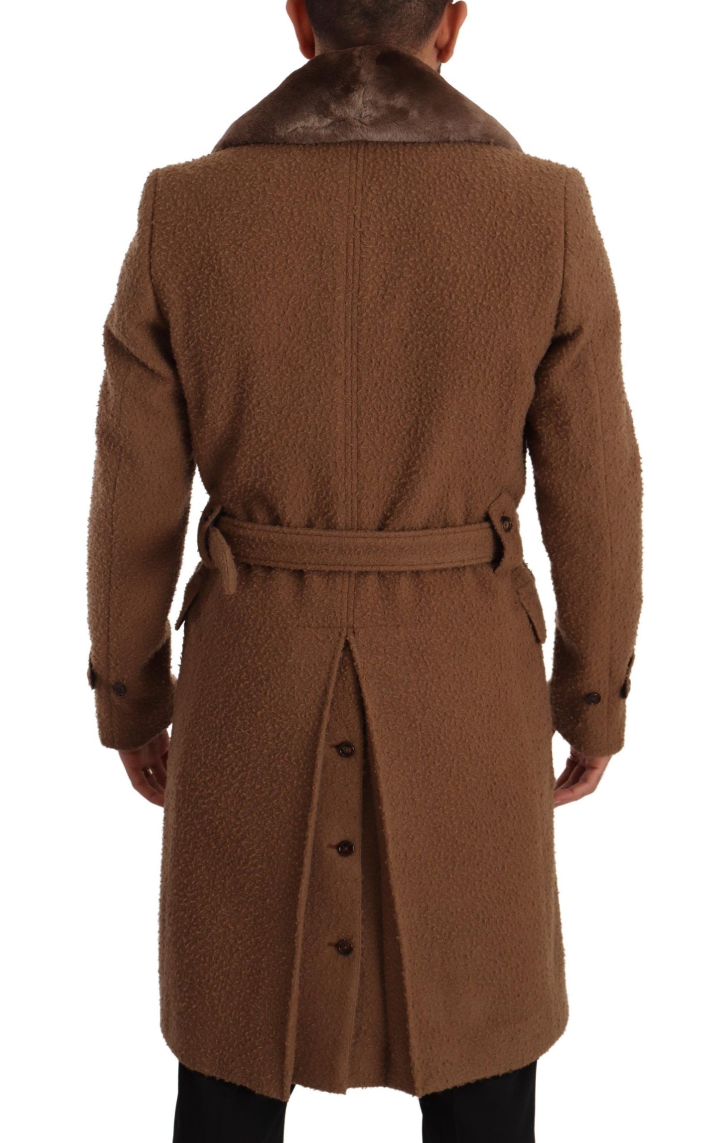 Dolce & Gabbana Elegant Double Breasted Wool Overcoat Dolce & Gabbana