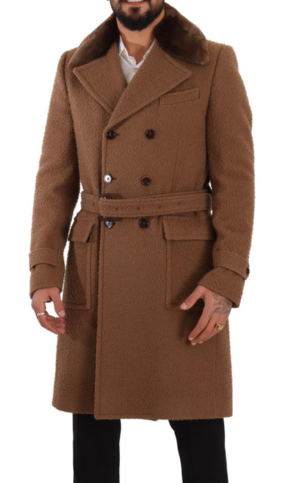 Dolce & Gabbana Elegant Double Breasted Wool Overcoat Dolce & Gabbana