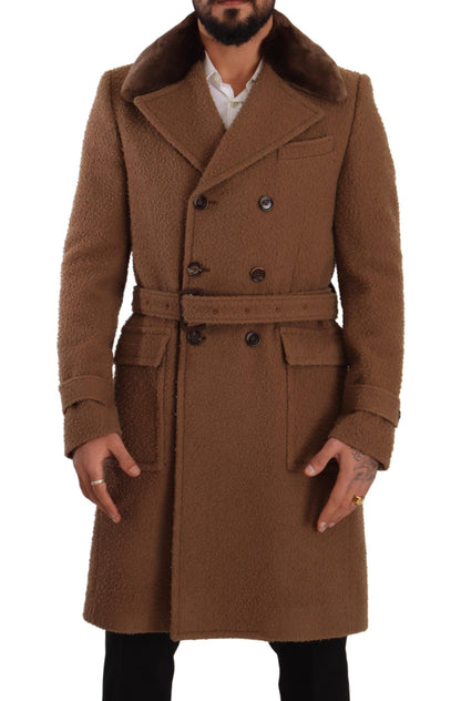 Dolce & Gabbana Elegant Double Breasted Wool Overcoat Dolce & Gabbana