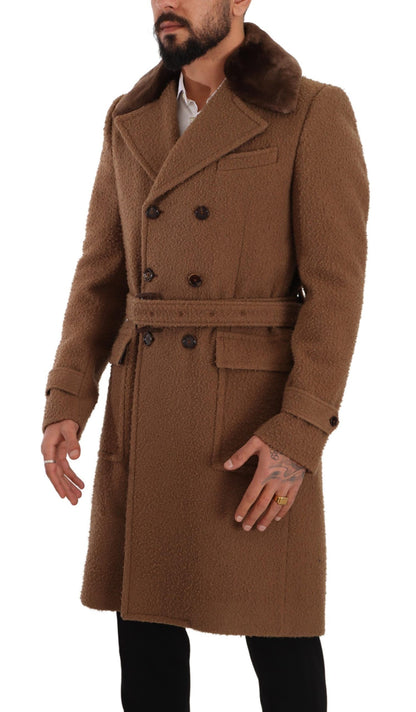 Dolce & Gabbana Elegant Double Breasted Wool Overcoat Dolce & Gabbana