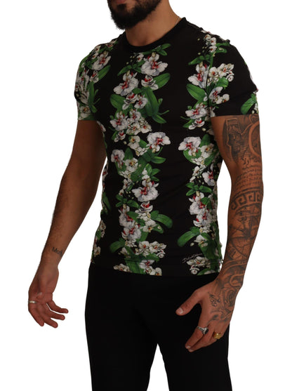 Dolce & Gabbana Elegant Floral Crewneck Tee for Men Dolce & Gabbana