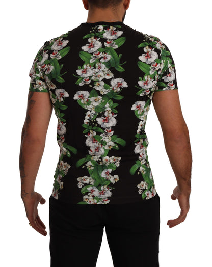 Dolce & Gabbana Elegant Floral Crewneck Tee for Men Dolce & Gabbana