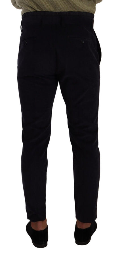 Dolce & Gabbana Slim Fit Luxe Corduroy Pants in Dark Blue Dolce & Gabbana