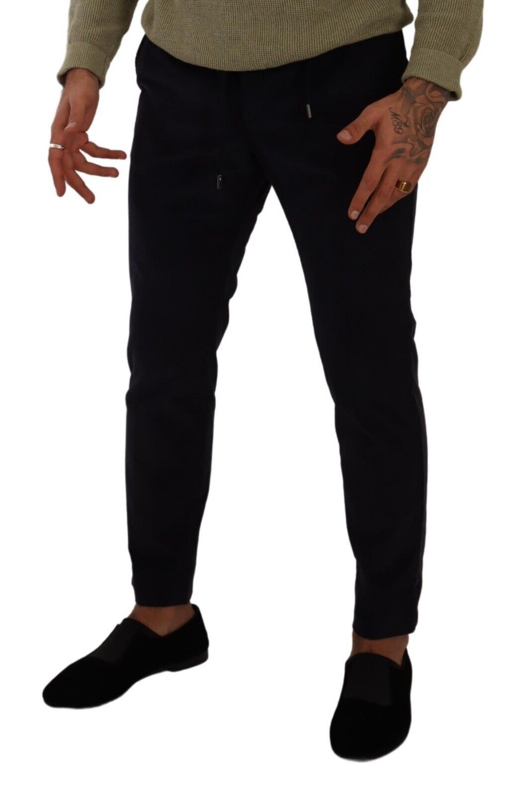 Dolce & Gabbana Slim Fit Luxe Corduroy Pants in Dark Blue Dolce & Gabbana